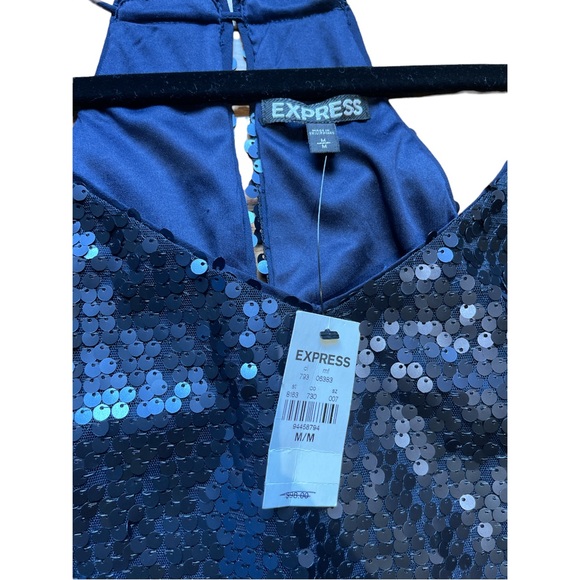 Express sequence dark blue dress size m NWT - Picture 5 of 9
